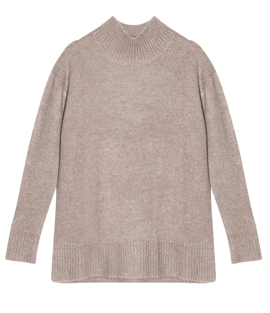 engage cashmere jumper stand-up collar