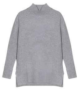 engage cashmere jumper stand-up collar